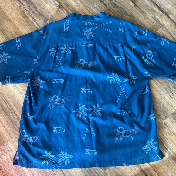 In-N-Out Restaurant 3XL Silk cotton blend Hawaiian logo Polo button down - Picture 6 of 6